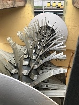 Iron throne replica under construction.